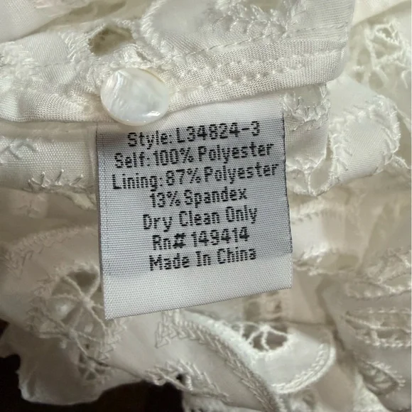 Johnny Was Lisetta Lace Mini Dress in White